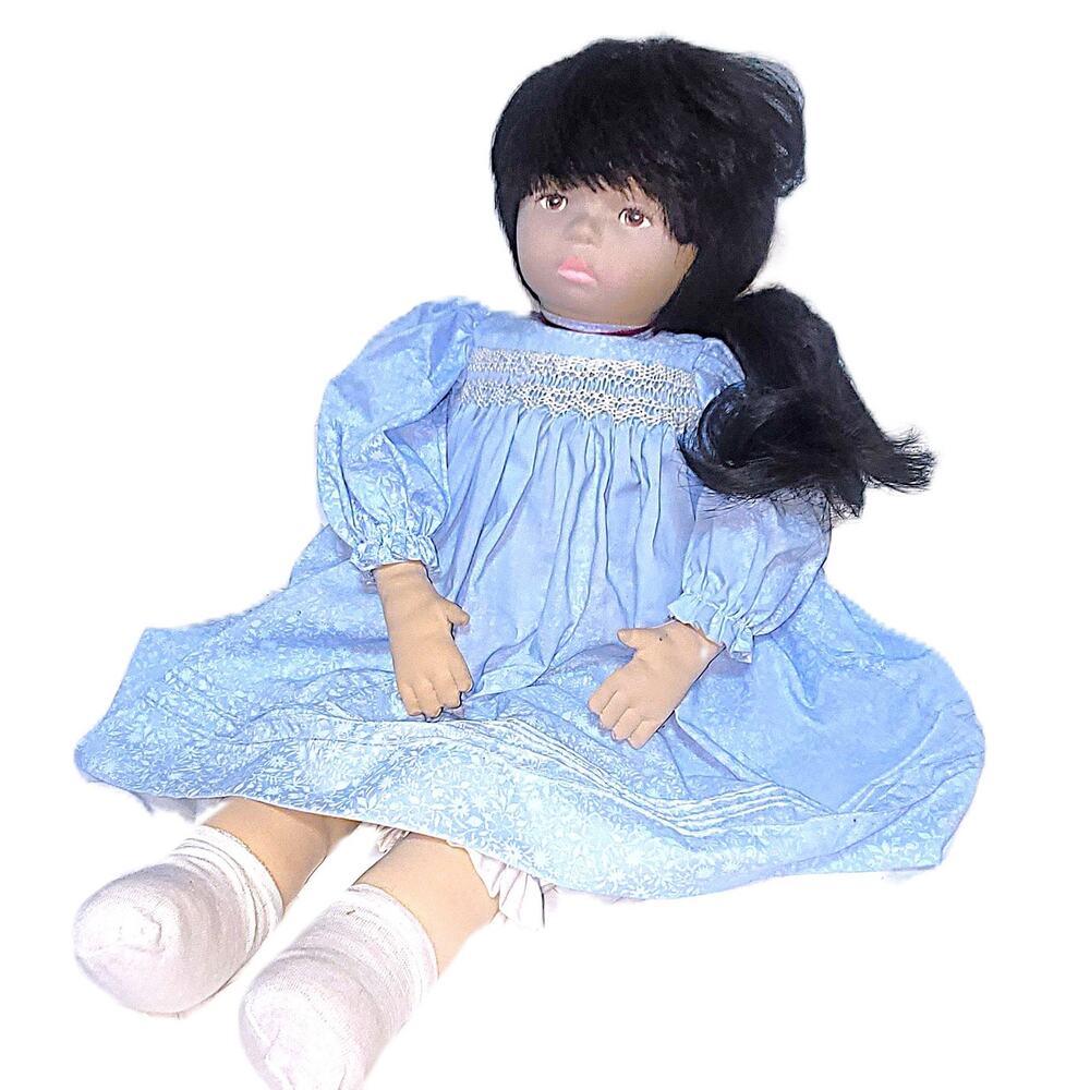20" Vintage OOAK Rag Doll with Beautiful Full Hair By Cottage Accents